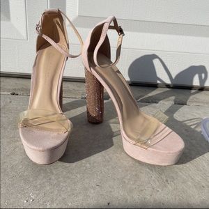 Soft Pink Bedazzled Pumps!
